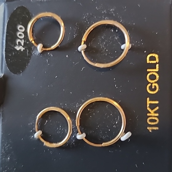 Kids 10k hoop earrings - Picture 4 of 4